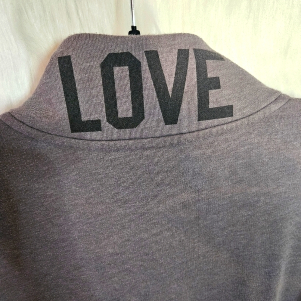PINK Victoria's Secret 3/4 Zip Pullover Logo Sweatshirt - Picture 5 of 8